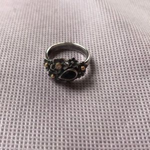 Authentic Pandora Dew Drops on Flowers Ring
